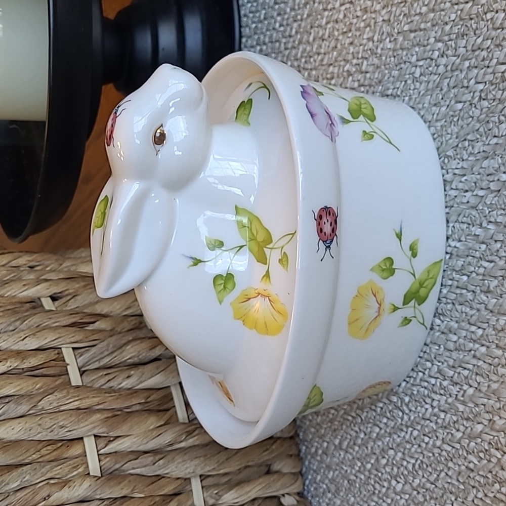 Grace Tea Ware Floral Ladybug Butterfly Bunny Rabbit Lidded Trinket Box